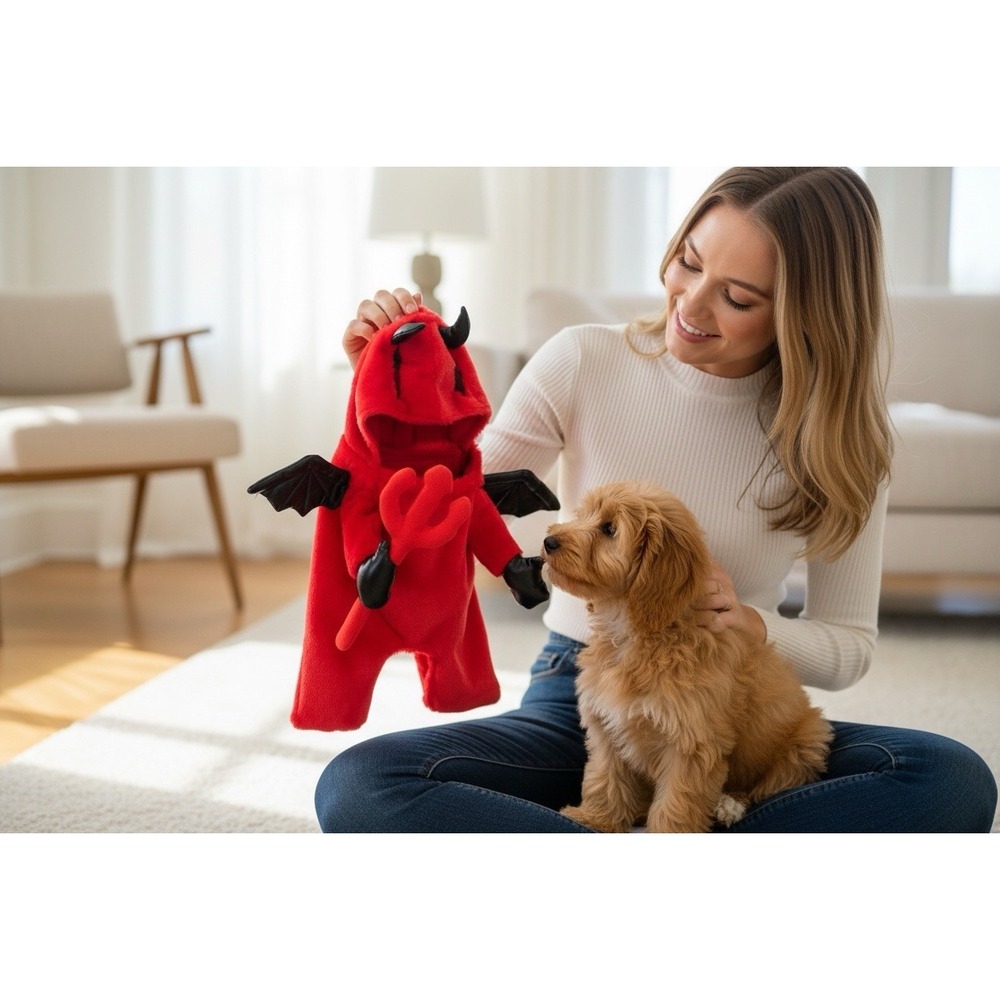 Frisco by Chewy Lil Devil Halloween Dog Costume Red Size Medium 988158